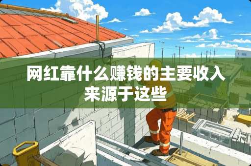 网红靠什么赚钱的主要收入来源于这些