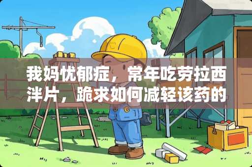 我妈忧郁症，常年吃劳拉西泮片，跪求如何减轻该药的副作用，及治疗忧郁症好方法。