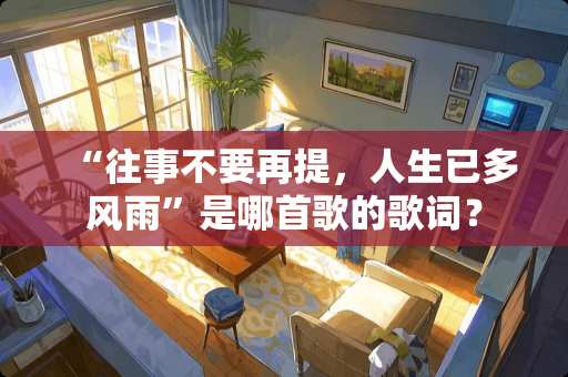“往事不要再提，人生已多风雨”是哪首歌的歌词？