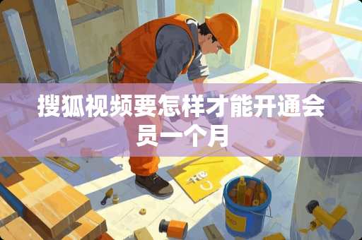搜狐视频要怎样才能开通会员一个月