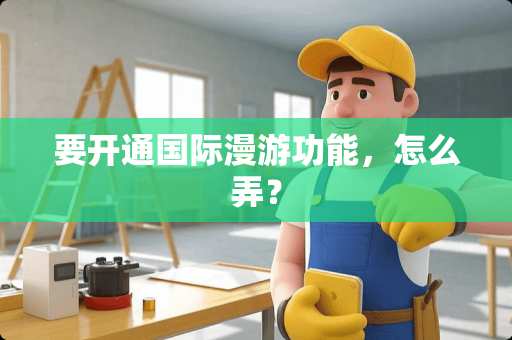 要开通国际漫游功能，怎么弄？