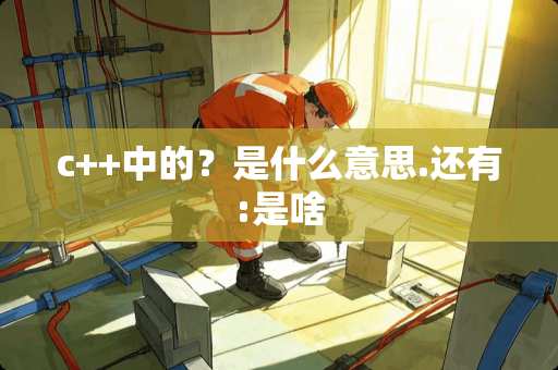 c++中的？是什么意思.还有:是啥