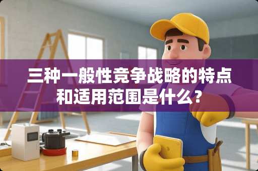三种一般性竞争战略的特点和适用范围是什么？