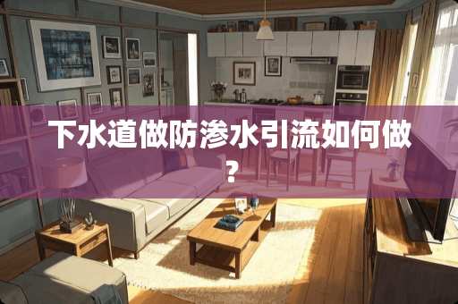 下水道做防渗水引流如何做？