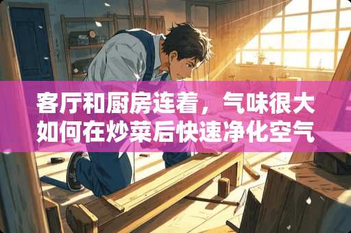 客厅和厨房连着，气味很大如何在炒菜后快速净化空气？