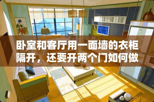 卧室和客厅用一面墙的衣柜隔开，还要开两个门如何做？