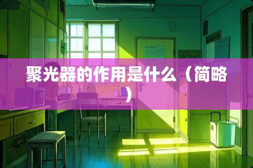 聚光器的作用是什么（简略）
