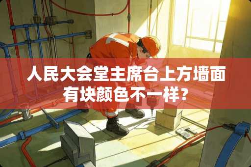 人民大会堂主席台上方墙面有块颜色不一样？