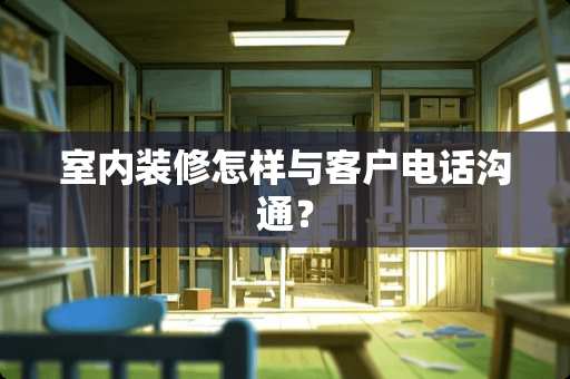 室内装修怎样与客户电话沟通？