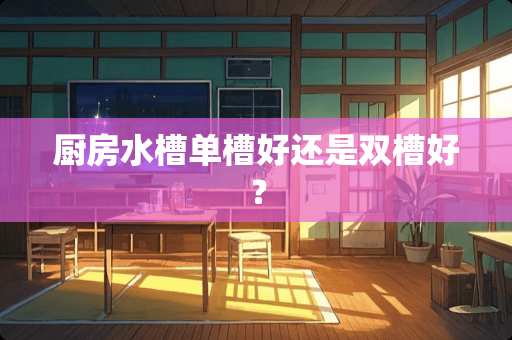 厨房水槽单槽好还是双槽好？