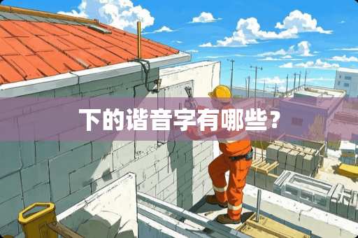 下的谐音字有哪些? 下的谐音字有哪些?