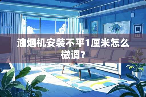 油烟机安装不平1厘米怎么微调？