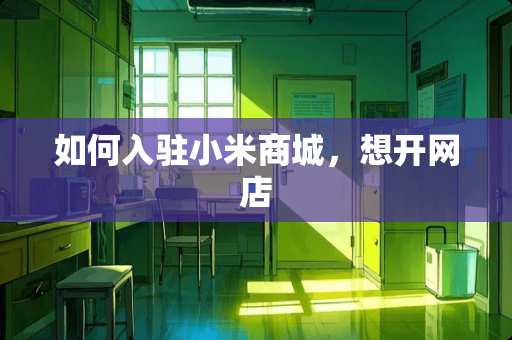 如何入驻小米商城，想开网店