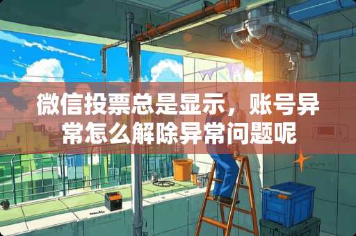 微信投票总是显示，账号异常怎么解除异常问题呢