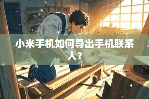 小米手机如何导出手机联系人？