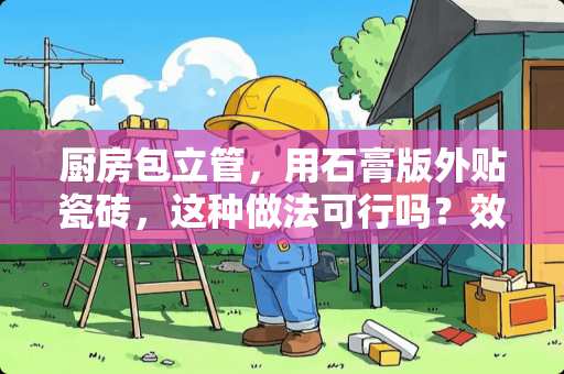 厨房包立管，用石膏版外贴瓷砖，这种做法可行吗？效果如何？