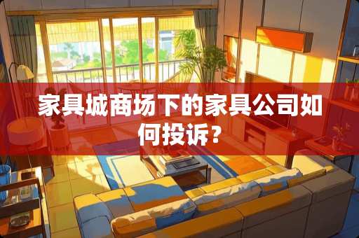 家具城商场下的家具公司如何投诉？