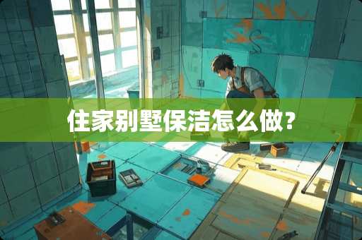 住家别墅保洁怎么做？