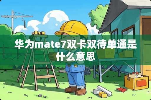 华为mate7双卡双待单通是什么意思