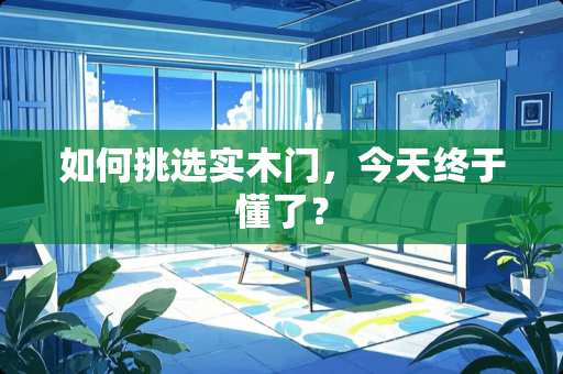 如何挑选实木门，今天终于懂了？