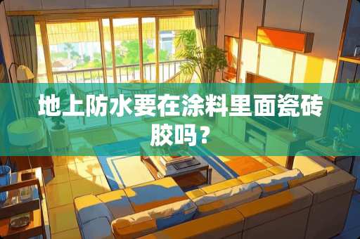 地上防水要在涂料里面瓷砖胶吗？