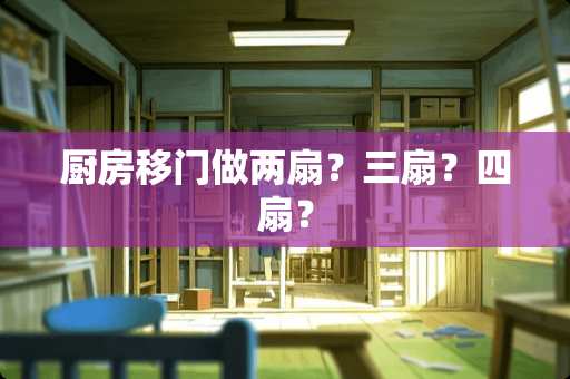 厨房移门做两扇？三扇？四扇？