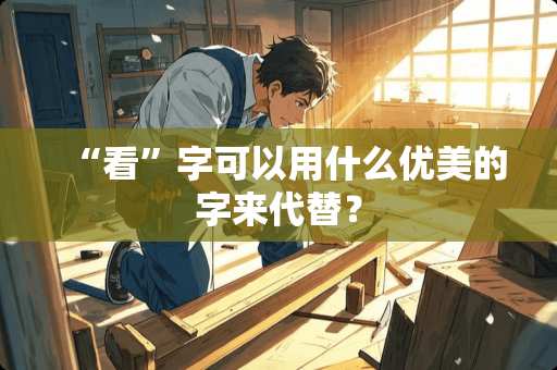 “看”字可以用什么优美的字来代替？