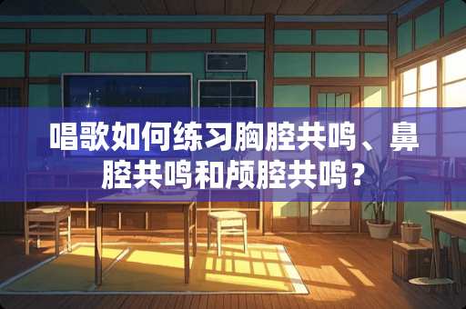 唱歌如何练习胸腔共鸣、鼻腔共鸣和颅腔共鸣？