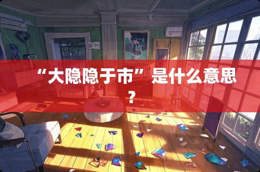 “大隐隐于市”是什么意思？