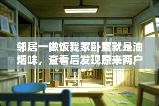 邻居一做饭我家卧室就是油烟味，查看后发现原来两户之间的墙留着到缝，我改怎么办呢？
