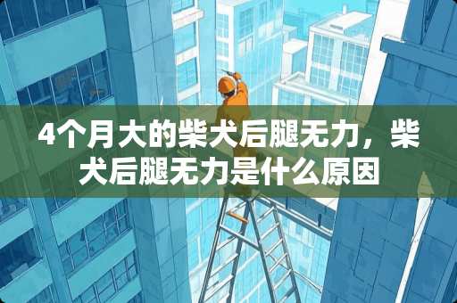 4个月大的柴犬后腿无力，柴犬后腿无力是什么原因