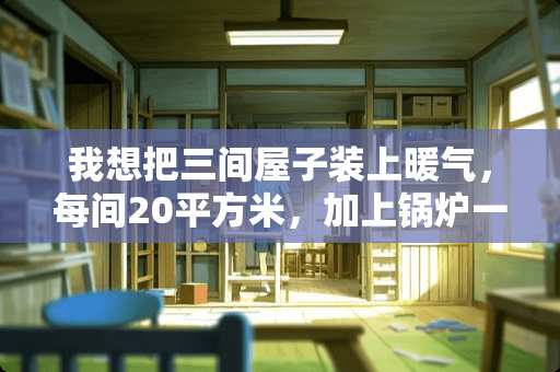 我想把三间屋子装上暖气，每间20平方米，加上锅炉一共多少钱？