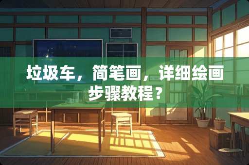 垃圾车，简笔画，详细绘画步骤教程？