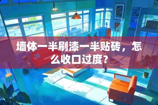 墙体一半刷漆一半贴砖，怎么收口过度？