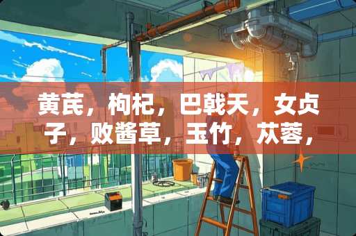 黄芪，枸杞，巴戟天，女贞子，败酱草，玉竹，苁蓉，丹参，泽兰，赤芍