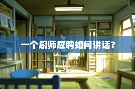 一个厨师应聘如何讲话？