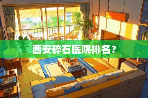 西安碎石医院排名？