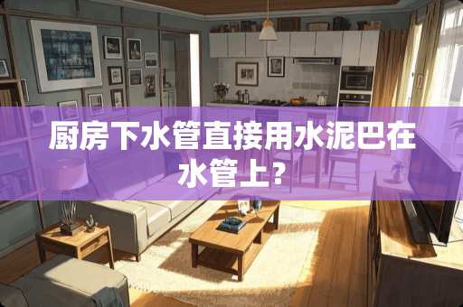 厨房下水管直接用水泥巴在水管上？
