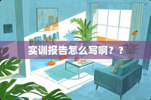 实训报告怎么写啊？？