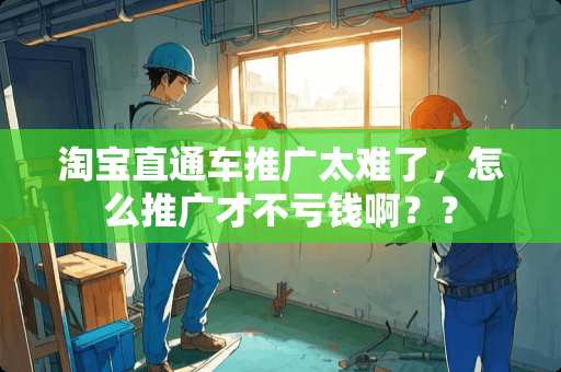 淘宝直通车推广太难了，怎么推广才不亏钱啊？？
