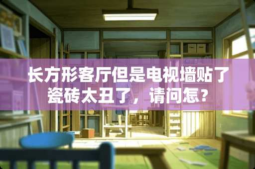 长方形客厅但是电视墙贴了瓷砖太丑了，请问怎？