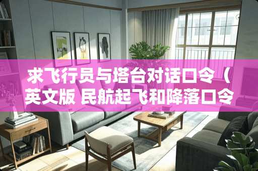 求飞行员与塔台对话口令（英文版 民航起飞和降落口令）