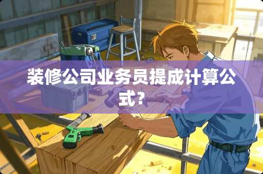 装修公司业务员提成计算公式？