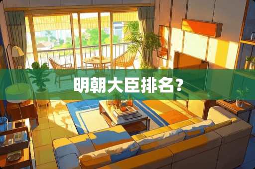 明朝大臣排名？