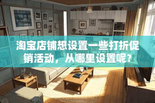 淘宝店铺想设置一些打折促销活动，从哪里设置呢？