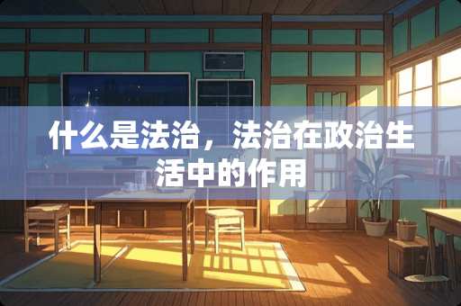 什么是法治，法治在**生活中的作用