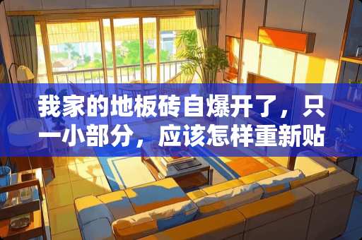 我家的地板砖自爆开了，只一小部分，应该怎样重新贴上去？