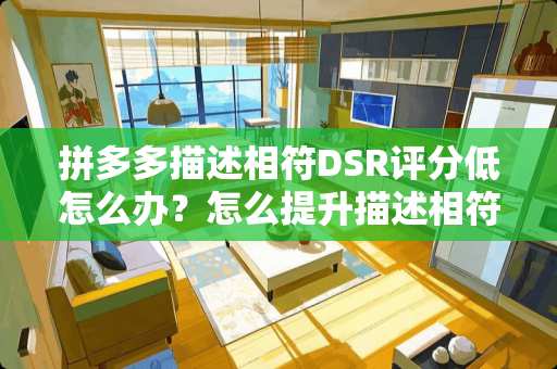 拼多多描述相符DSR评分低怎么办？怎么提升描述相符DSR评分？