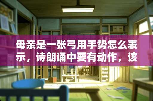 母亲是一张弓用手势怎么表示，诗朗诵中要有动作，该怎样用肢体语言表示？\b