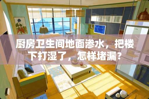 厨房卫生间地面渗水，把楼下打湿了，怎样堵漏？